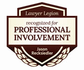 Jason Recksiedler - Recognized for Professional Involvement by Lawyer Legion